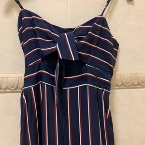 Res white and blue jumpsuit from Bardot